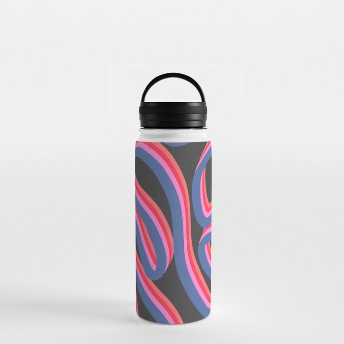 Retro Style Ribbon Swirl  Water Bottle