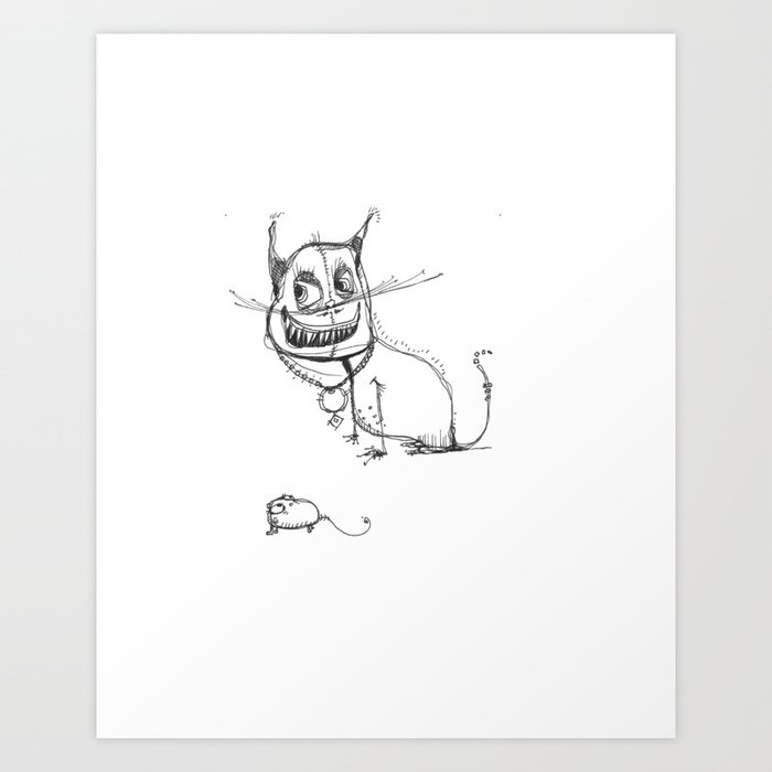 Ugly kitty Art Print