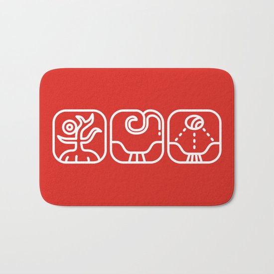 Mayan Glyphs ~ Nature Bath Mat
