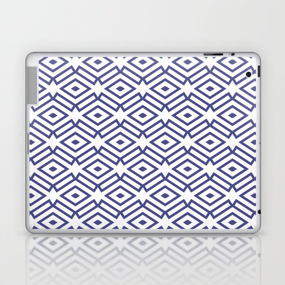 Purple and White Shape Pattern 7 Pairs DE 2022 Popular Color Beaded Blue DE5909 Laptop & iPad Skin