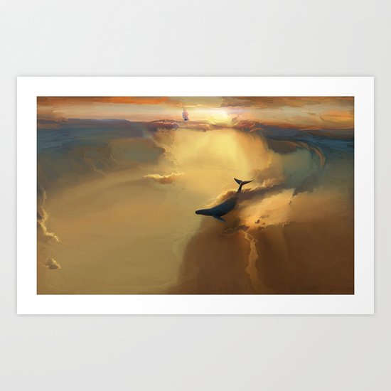 In the sea of gold Art Print