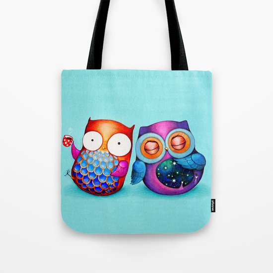 Night and Day Owls Tote Bag