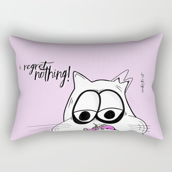 Noodles the Cat regrets nothing! Rectangular Pillow