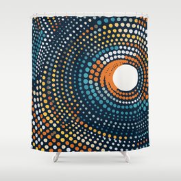 Dotted Contemporary Colors Minimal Pattern Shower Curtain