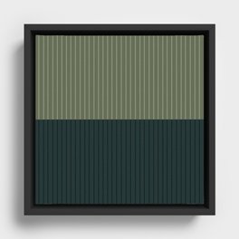 Color Block Lines XXXIX Framed Canvas