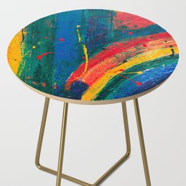 Retro color art work Side Table