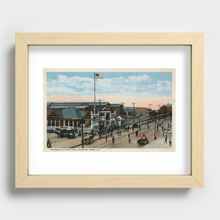 1900 Ship Yard Newport News VA Recessed Framed Print