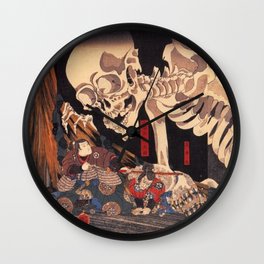 Takiyasha The Witch And The Skeleton Spectre By Utagawa Kuniyoshi Wall Clock