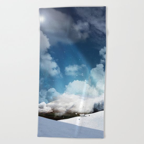 THE WHITE ODYSSEY OF HUAÏA Beach Towel