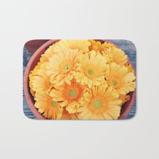 Orange germini Bath Mat