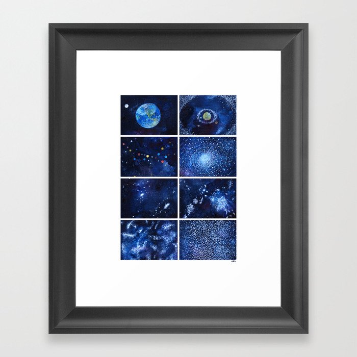 A quick view of the universe Framed Art Print