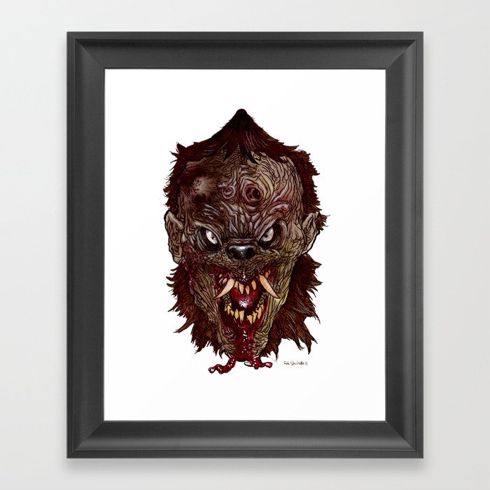 Heads of the Living Dead  Zombies: Were - Zombie Framed Art Print