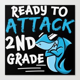Ready To Attack 2nd Grade Shark Canvas Print