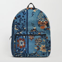 Aincent Chinese Old Century Authentic Colorful Deep Royal Blue Vintage Patterns Backpack