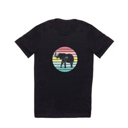 Elephant -Sunset vintage circle - pink and T Shirt