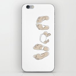 Beige Family Feet iPhone Skin