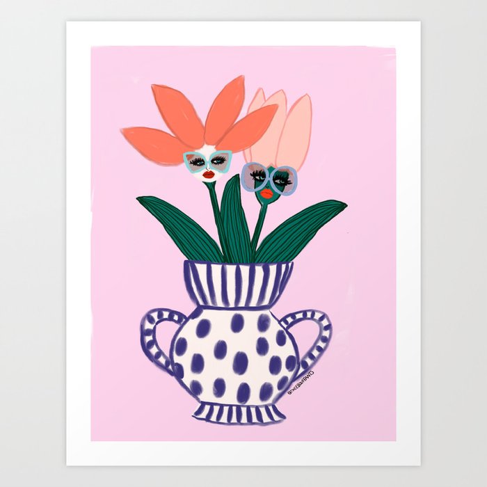 Sassy Flowers Art Print