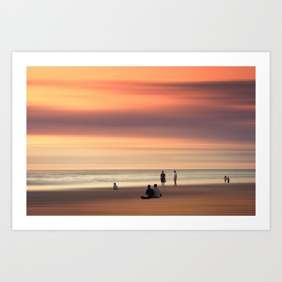 people & the Ocean Art Print