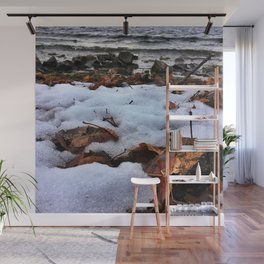 Snow and Waves Wall Mural