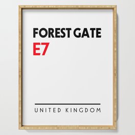 Forest Gate E7 Postal Code Serving Tray