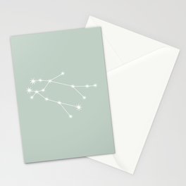 GEMINI Sage Green – Zodiac Astrology Star Constellation Stationery Card