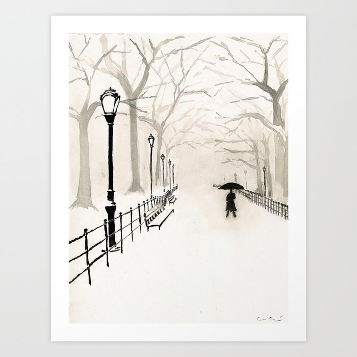 A Walk In Da Park Art Print By Callietappe Society6
