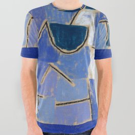 Bauhaus Paul Klee Blue Night Painting Abstract Mid century modern Geometry  All Over Graphic Tee