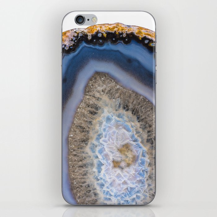 Agate soft blue and pink cluster #3104 iPhone Skin