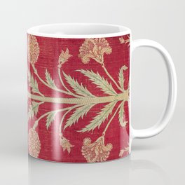 Vintage Distressed Red Floral Mug