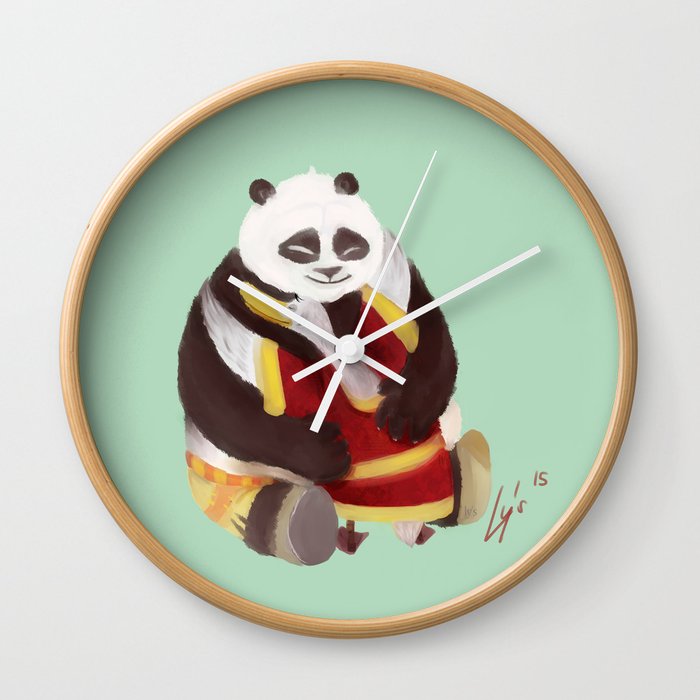 Kung Fu Panda Wall Clock By Lysnekarys Society6