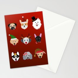 Christmas Dogs Stationery Card
