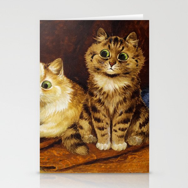  Three Cats on a Persian Rug by Louis Wain Stationery Cards