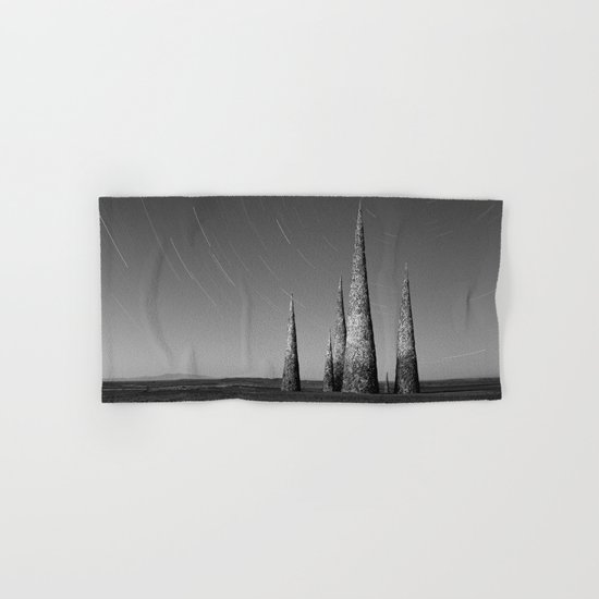 Grey black cones 4 Hand & Bath Towel