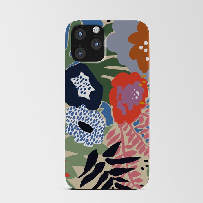 Maximalist floral shapes iPhone Card Case