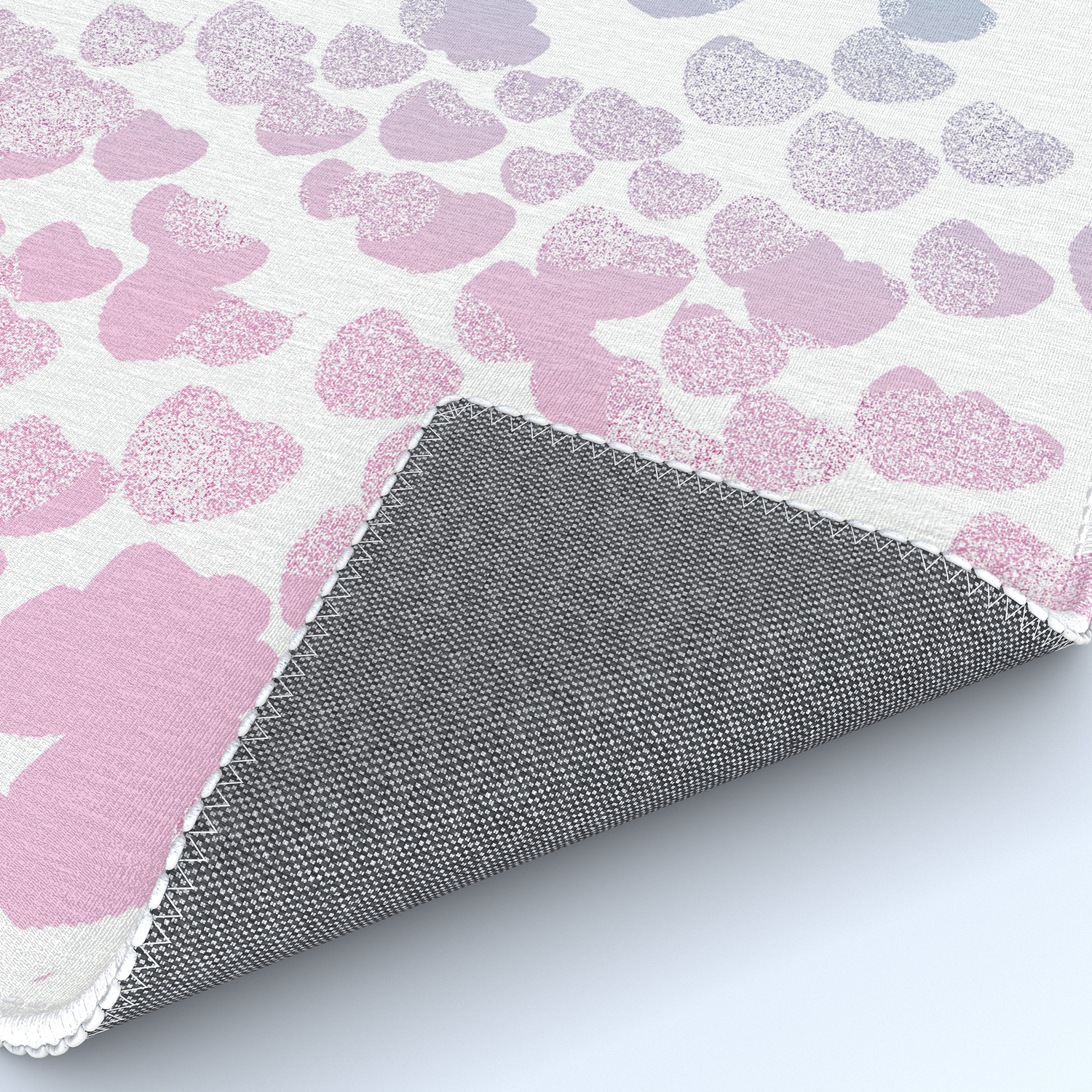 Hearts Falling Ombre Blue And Pastel Pink Cotton Candy Wonderland