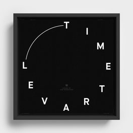 Timetravel Wall Clock Framed Canvas