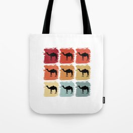 Retro Pop Art Camel Dromedary Gift Idea Tote Bag