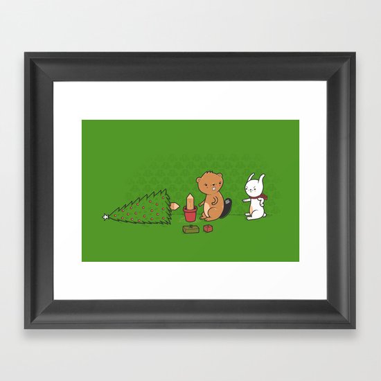 Beavers ruin Christmas Framed Art Print