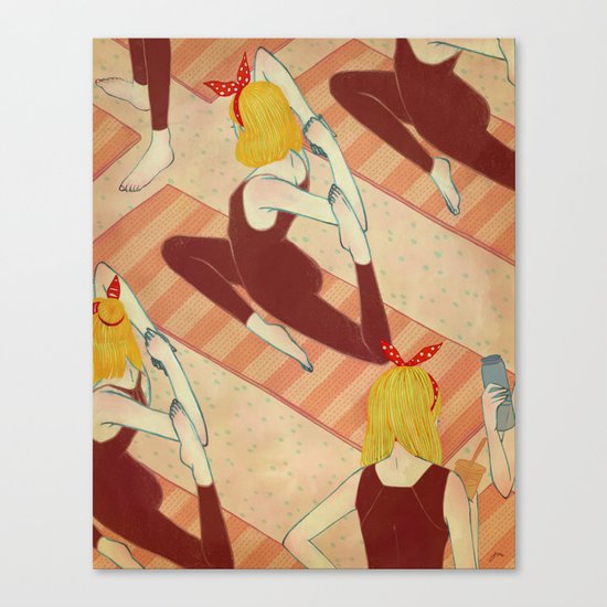 yoga girls Canvas Print