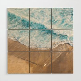 The Surfer and The Ocean Wood Wall Art