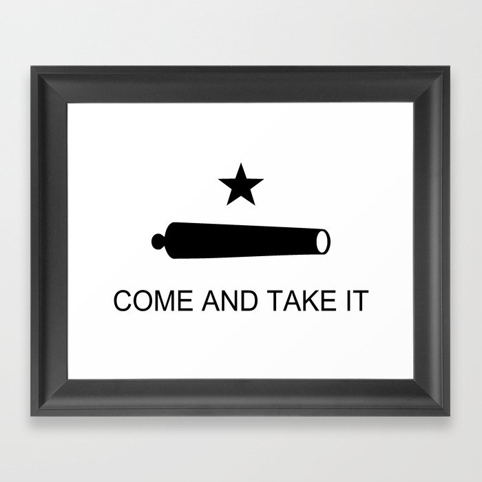 Texas Come and Take it Flag Framed Art Print