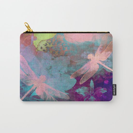 Pink Dragonflies Carry-All Pouch