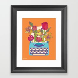 Flowering words Framed Art Print