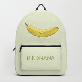 Birdnana Backpack | Birb, Bird, Funny, Nursery, Yellow, Adorable, Smile, Drawing, Banana, Illustration 