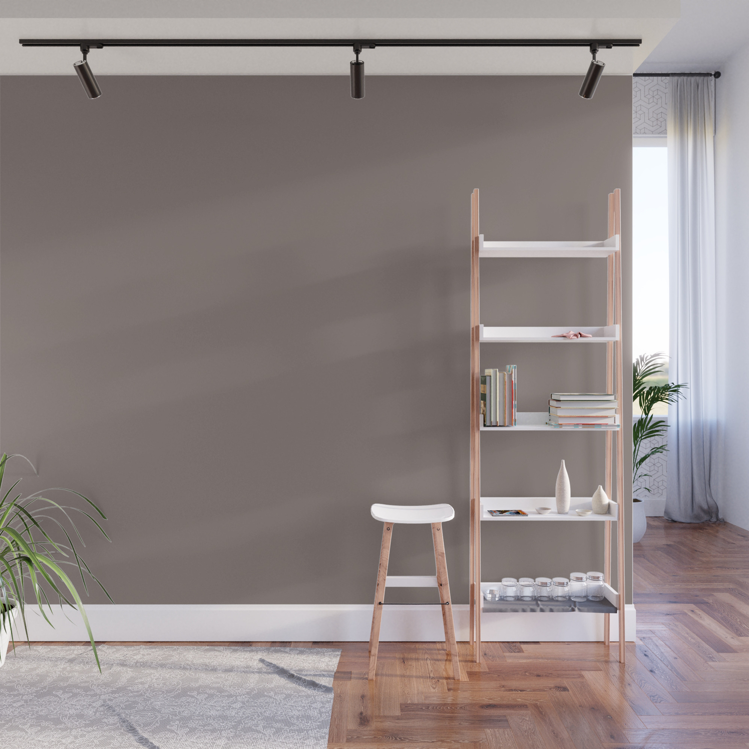 Creamy Chocolate Solid Color Pairs W Sherwin Williams Poised Taupe Sw 6039 Accent Shade Hue Wall Mural By Simplysolids Society6