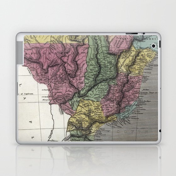 Map of Brazil - 1822 pictorial map from 1886 Laptop & iPad Skin