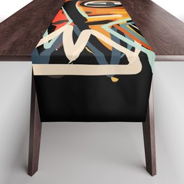Graffiti Love Totem Neo-Expressionist  Table Runner