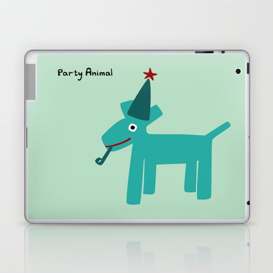 Party Animal-Teal Laptop & iPad Skin