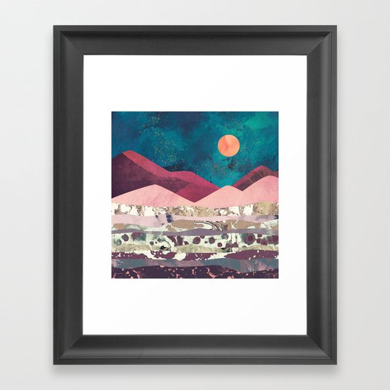 Magenta Mountain Framed Art Print