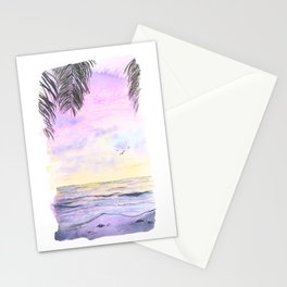 tropical sunset Stationery Cards